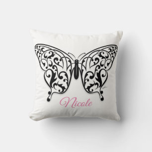 Elegant Butterfly Throw Pillow Design by Eksi