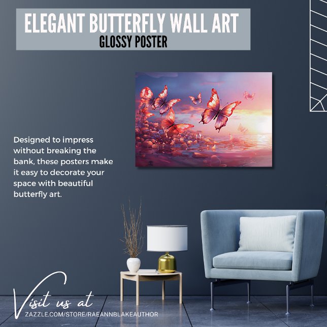 Elegant Butterfly Wall Art Glossy Poster (Creator Uploaded)
