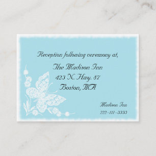 Elegant butterfly Wedding enclosure cards