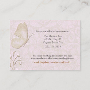 Elegant Butterfly Wedding enclosure cards