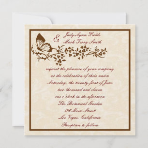 Elegant Butterfly Wedding Invitation