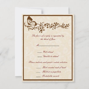 Elegant Butterfly Wedding Response Cards