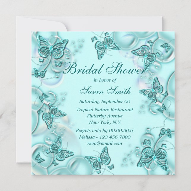 Elegant butterfly whimsical | Personalise Invitation (Front)
