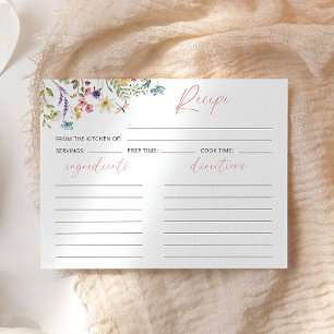 Elegant Butterfly Wildflowers Recipe card