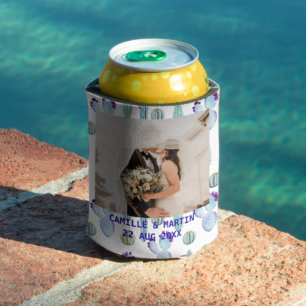 Elegant Cactus Custom Wedding Photo Personalised Can Cooler