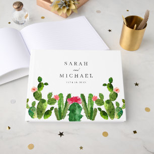 Elegant Cactus Garden Wedding Reception Guest Book