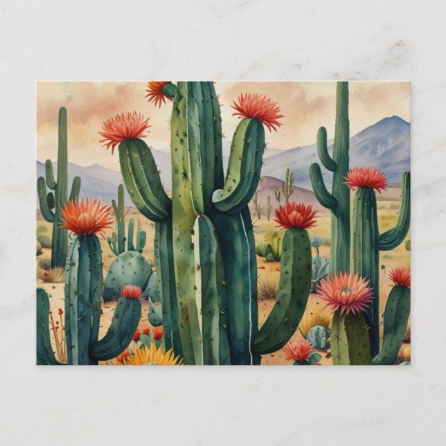Elegant CACTUS POSTCARD (Front)