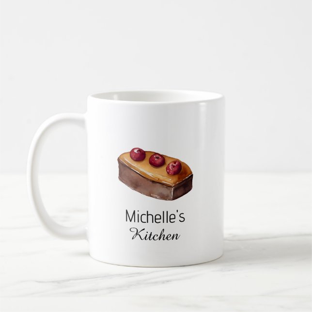 Elegant Cake Baker Pastry Chef Personalised Coffee Mug (Left)