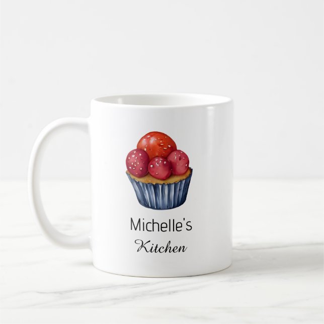 Elegant Cake Baker Pastry Chef Personalised Coffee Mug (Left)