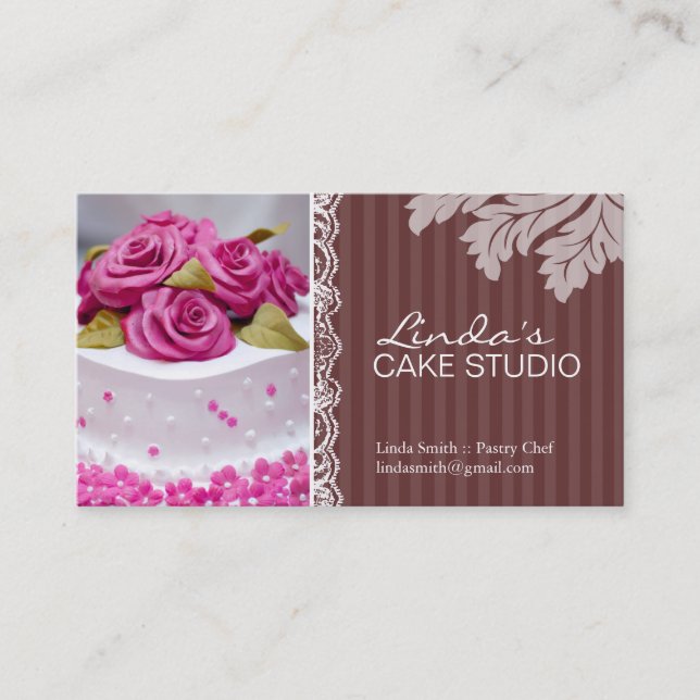 ELEGANT CAKE | BAKERY BUSINESS CARD (Front)
