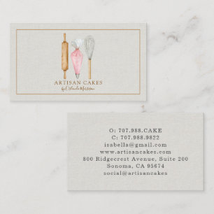 Elegant Cake Bakery  Business Card