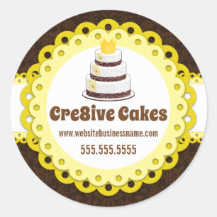 Elegant Cake Bakery Packaging Seals