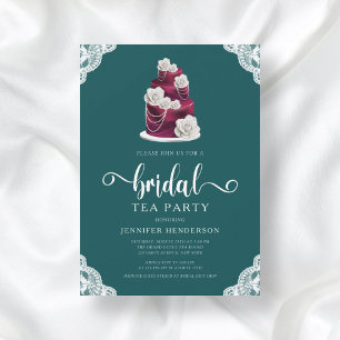 Elegant Cake Bridal Tea Party  Invitation
