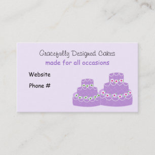 Elegant Cake Business Business Card