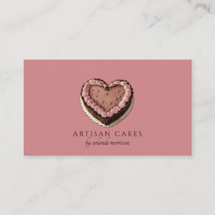 Elegant Cake Maker Dusty Blush Pink Business Card
