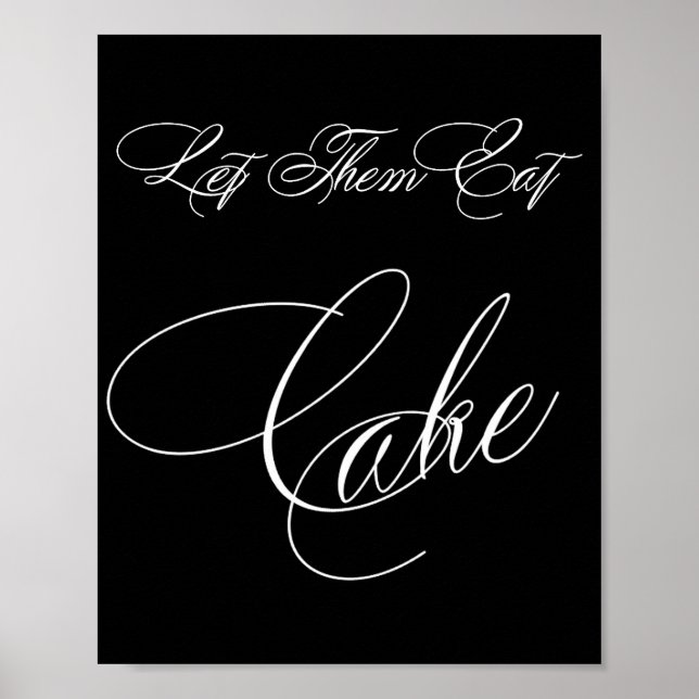 Elegant Cake White Calligraphy | Chic Table Sign (Front)