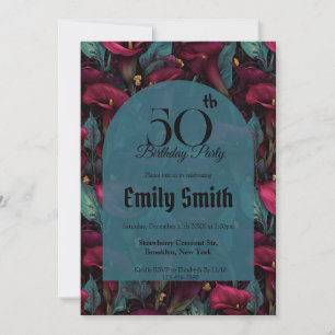 Elegant Call Lilies Floral Girl’S Birthday Invitation
