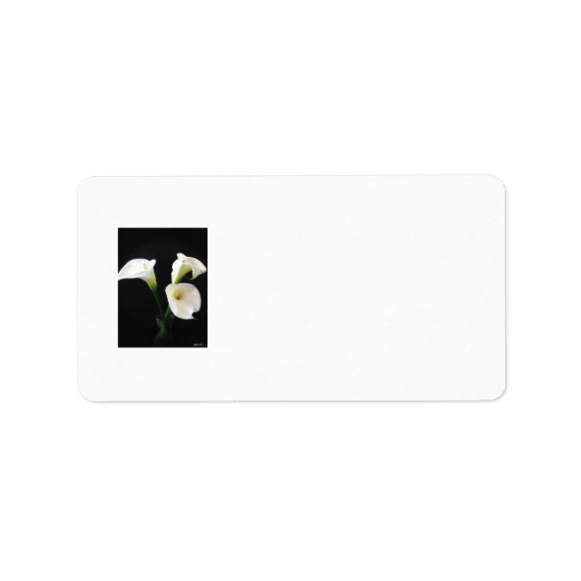 Elegant Calla Lily Flowers 12 Label (Front)