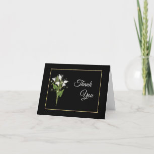 Elegant Calla Lily Folded Thank You Card