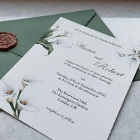 Elegant Calla Lily Invitation –  Floral Design