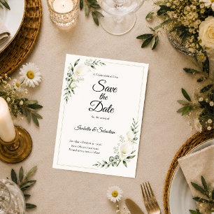 Elegant Calla Lily Minimalism Wedding Save The Date