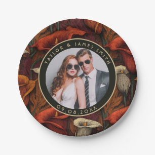 Elegant Calle Lilies Plates For Bridal Party