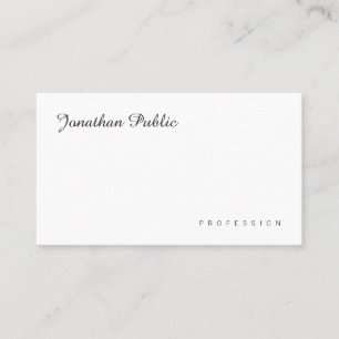 Elegant Calligraphed Script Simple Modern Template Business Card