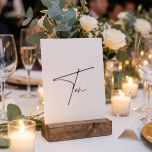 Elegant Calligraphic Wedding Table 10 table Number
