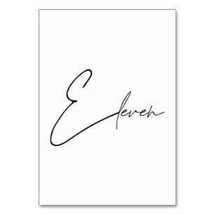 Elegant Calligraphic Wedding Table 11 table Number