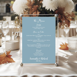 Elegant Calligraphy 5x7" Wedding Table Flat Menu