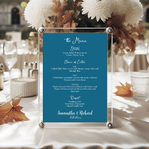 Elegant Calligraphy 5x7" Wedding Table Flat Menu