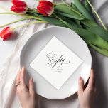 Elegant Calligraphy 80th Birthday Napkin<br><div class="desc">Plan an elegant 80th birthday celebration with this classic party napkin featuring lovely calligraphy script spelling out "Eighty" in formal style. This tasteful gender-neutral design adds a personal touch to your celebration. Personalise the easy-to-use text template with the guest of honour's name and birthday (or date of your party). These...</div>