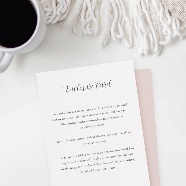 Elegant Calligraphy All Purpose Customisable Enclosure Card (Creator Uploaded)