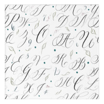 Elegant Calligraphy Alphabet Acrylic Art