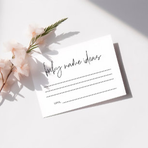 Elegant Calligraphy Baby Name Ideas, Baby Shower Enclosure Card