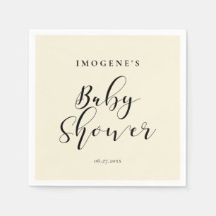 Elegant calligraphy Baby shower Napkin