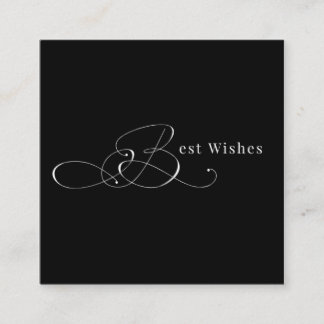 Elegant Calligraphy 'Best Wishes' Design Enclosure Card