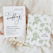 Elegant Calligraphy Black & White Vintage Wedding