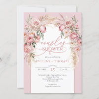 Elegant calligraphy blush peonies pampas Couples