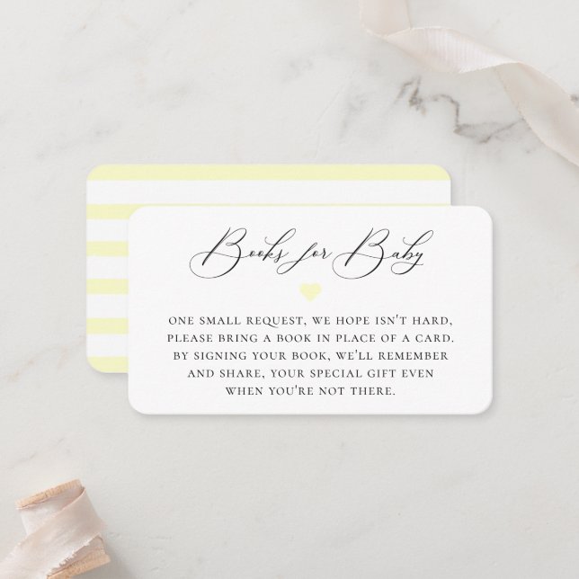 Elegant Calligraphy Book Request Enclosure Card (Front/Back In Situ)