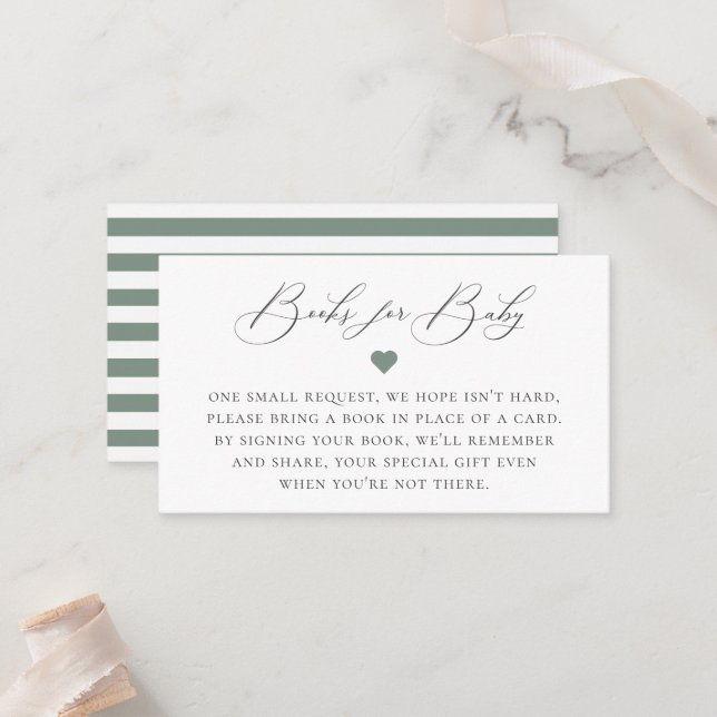 Elegant Calligraphy Book Request Enclosure Card (Front/Back In Situ)