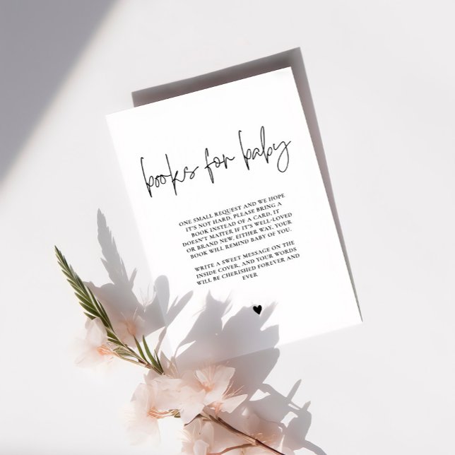 Elegant Calligraphy Books for Baby, Baby Shower Enclosure Card (Creator Uploaded)