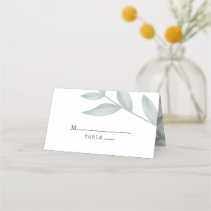 Elegant calligraphy Botanical Wedding Place Card