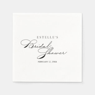 Elegant Calligraphy Bridal Shower Napkins