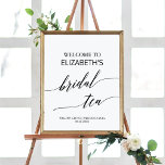 Elegant Calligraphy Bridal Tea Welcome Poster<br><div class="desc">This elegant calligraphy bridal tea welcome poster is perfect for a simple wedding shower. The neutral design features a minimalist sign decorated with romantic and whimsical typography. Customise the poster with the name of the bride-to-be,  and the date and location of the shower.</div>