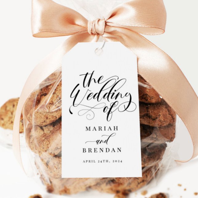 Elegant Calligraphy Classic Wedding Gift Tag (Creator Uploaded)