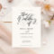 Elegant Calligraphy Classic Wedding Invitation