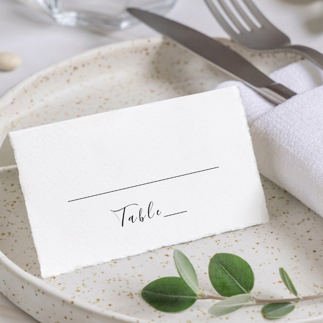 Elegant Calligraphy Classic Wedding Place Card (Creator Uploaded)