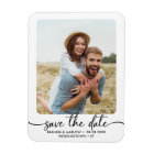 Elegant Calligraphy Couple Photo Save The Date 