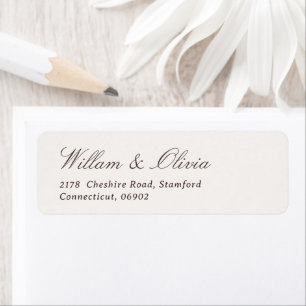 Elegant Calligraphy Cream and Brown Wedding